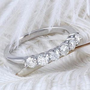 0.60Ct Moissanite Diamond Wedding Anniversary Band